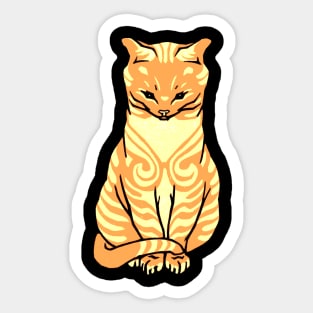 Orange Tabby Cat Sticker